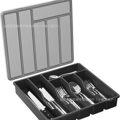 新しいホームカバー付き銀食器収納トレイカバー付き食器トレイ食器収納トレイ