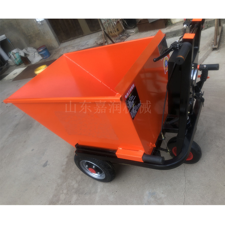 工地电动手推车 多功能电动灰斗车 手掀翻斗车