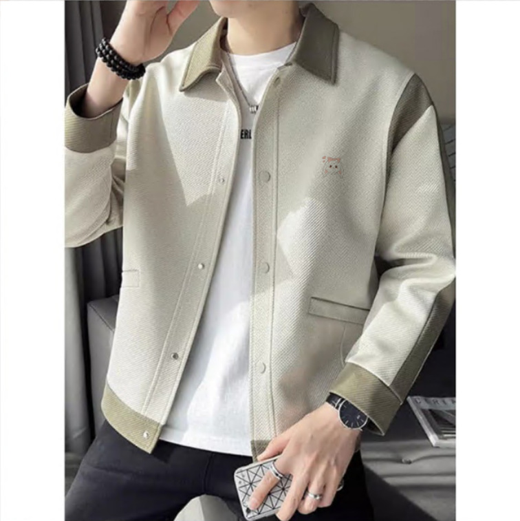 Two-tone design trend casual universal demi-season jacket