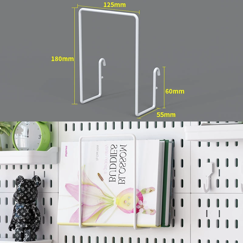 Perforated pegboard kitchen wall panel, modular thickened panels with accessories, white/black