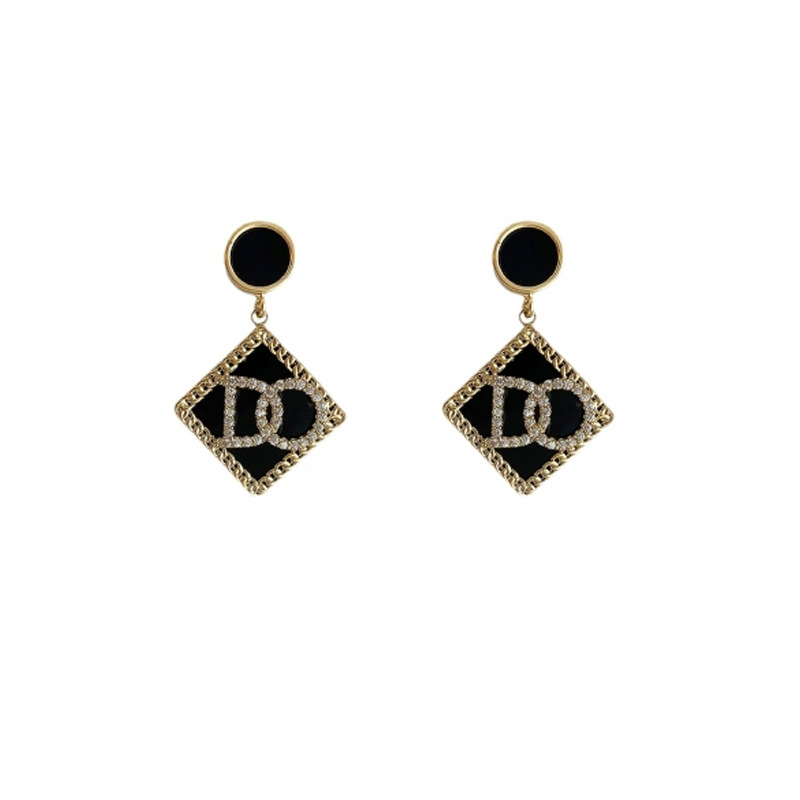 Korean  New Trendy Diamond Letters High-end Fashion Earrings Women Wholesale display picture 6