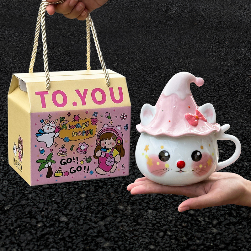 生日礼物女生创意猫咪马克杯送闺蜜水杯高颜值实用杯子男生陶瓷杯|undefined