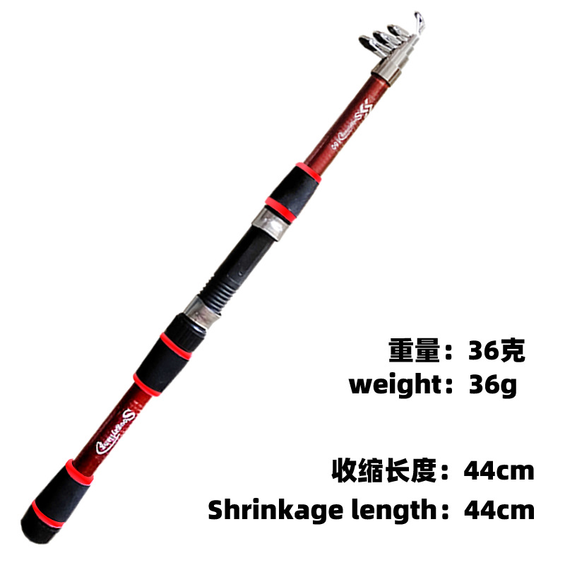 Comercio exterior súper duro mar Rod traje portátil mar Rod varilla de tiro de largo alcance caña de pescar FRP mar Rod conjunto completo al por mayor caña de pescar