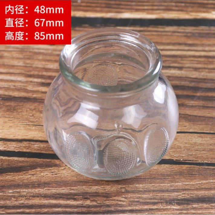 [7301] Толстая стеклянная банка № 4/шт.