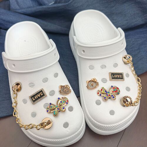 Hole shoes accessory high-end DIY shoe buckle accessories bow shoe flowers trendy toys