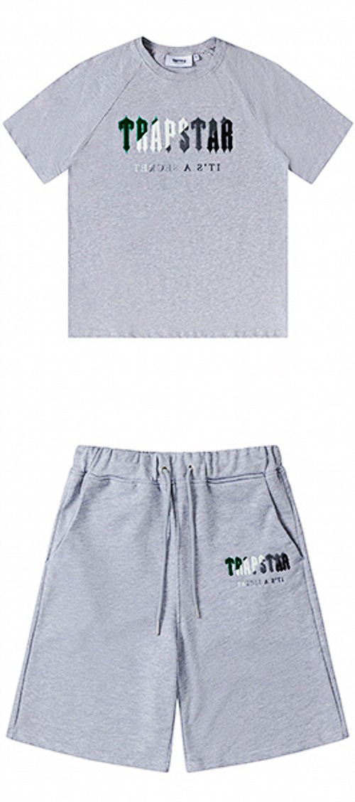 Trapstar Rainbow degradado carta cabeza de tigre bordado con capucha suéter pantalones largos deportes casual traje forrado de lana
