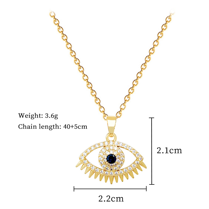 Wunderschöne Halskette Mit Teufelsauge Und Diamanten Für Damen_voghion.com