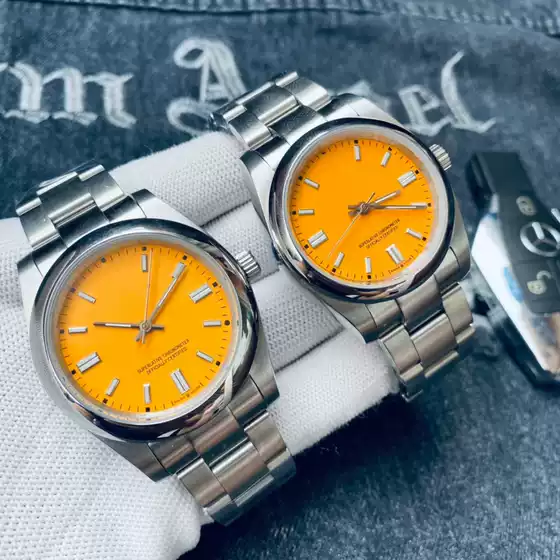 Classic Fashion Men's Women's Couple Watch Laojia Candy Plate Steel Band Automatic Mechanical Watch Dropshipping