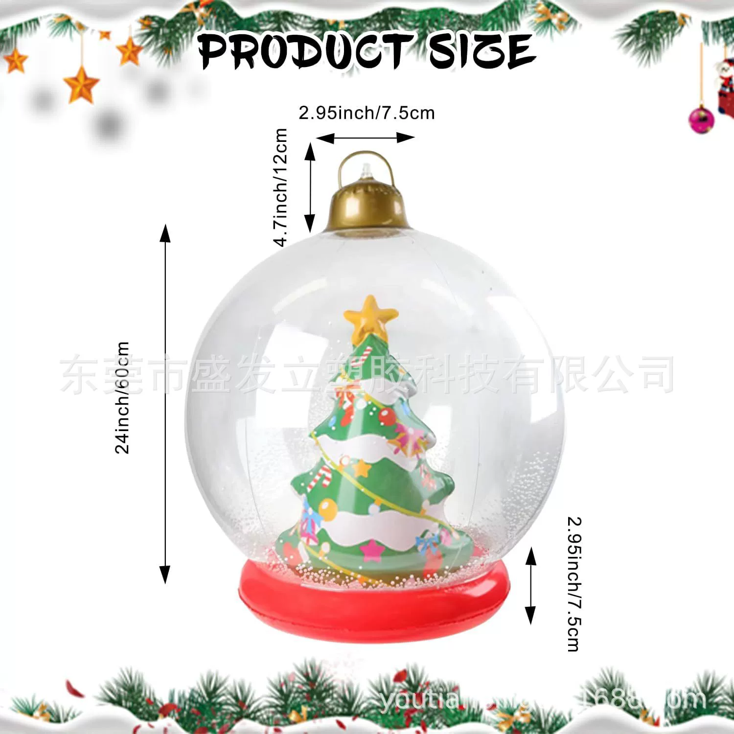 Надувной светодиодный рождественский шар, Хэллоуин, фонарь, шар, украшение, уличный двор, садовая композиция, атмосфера, надувной свет