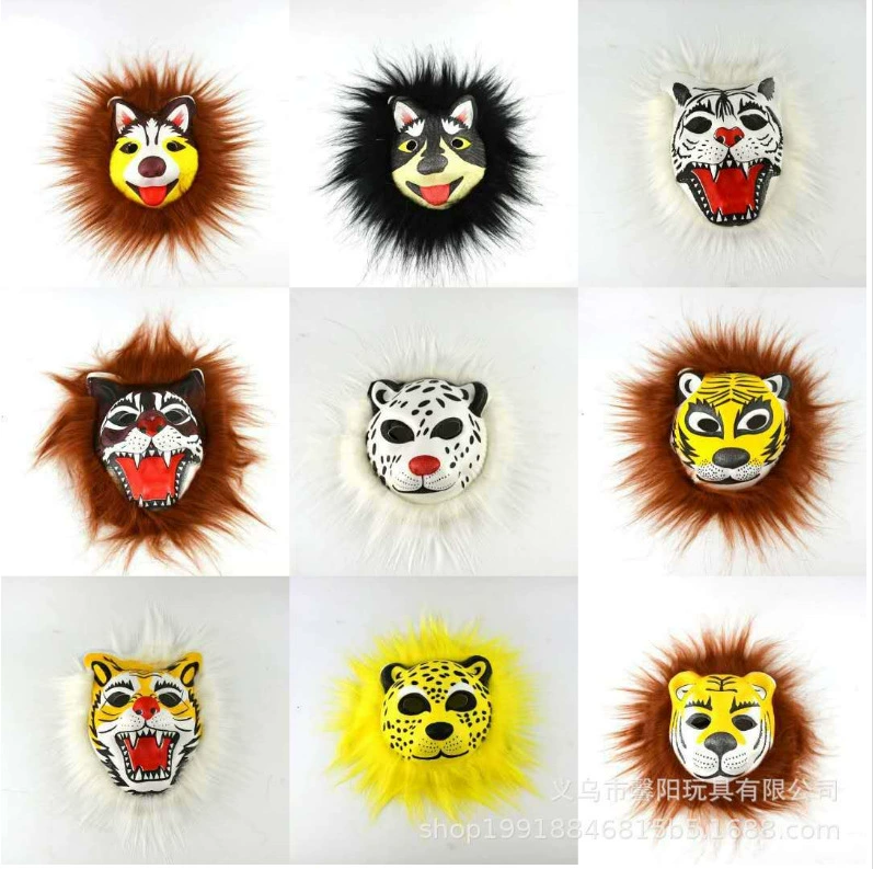 Хэллоуин волосатая маска оптовая форма животных eav шоу реквизит храмовый стенд горячая распродажа волосатая маска