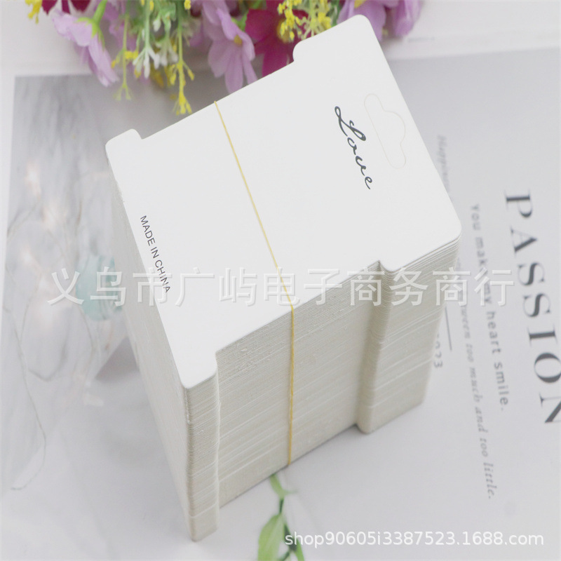 畅销新款方形多用发夹皮筋卡纸精品店少女风发饰DIY包装卡纸材