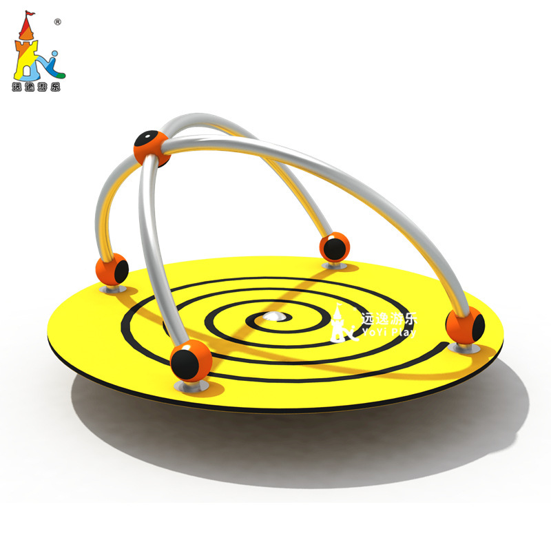 Outdoor Amusement Equipment Community Playground Kindergarten Children's Turntable PE Board Rotating Disc Manufacturers