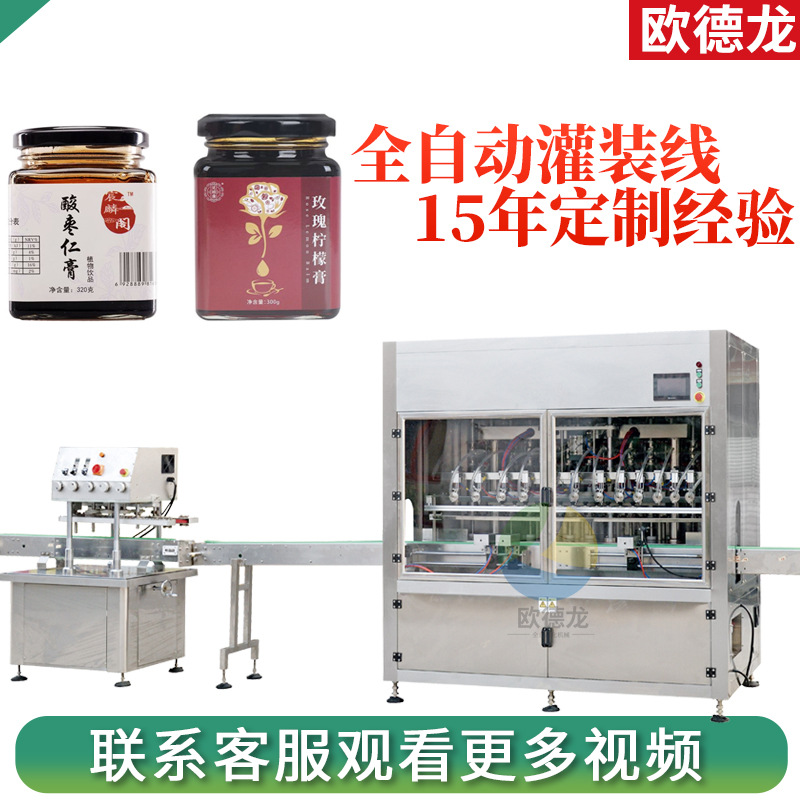 秋梨膏柠檬膏灌装机 全自动酸枣仁膏罐装设备 高速膏体灌装机