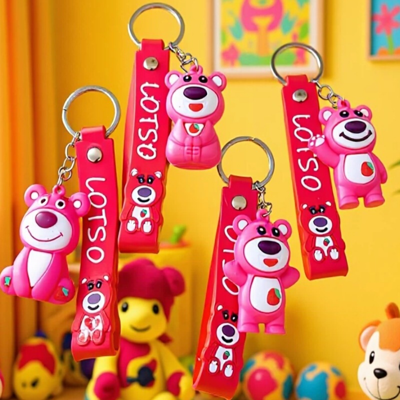 New Trendy Toy Accessories Silicone Bear Keychain Cartoon 3D Figurine Promotional Event Gift Small Merchandise Wholesale New Trendy Toy Accessories Silicone Bear Keychain Cartoon 3D Figurine Promotional Event Gift Small Merchandise Wholesale