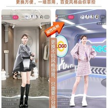 安美磁吸直播背景墙壁纸可更换3d磁力墙纸抖音淘宝直播间墙布丝绸