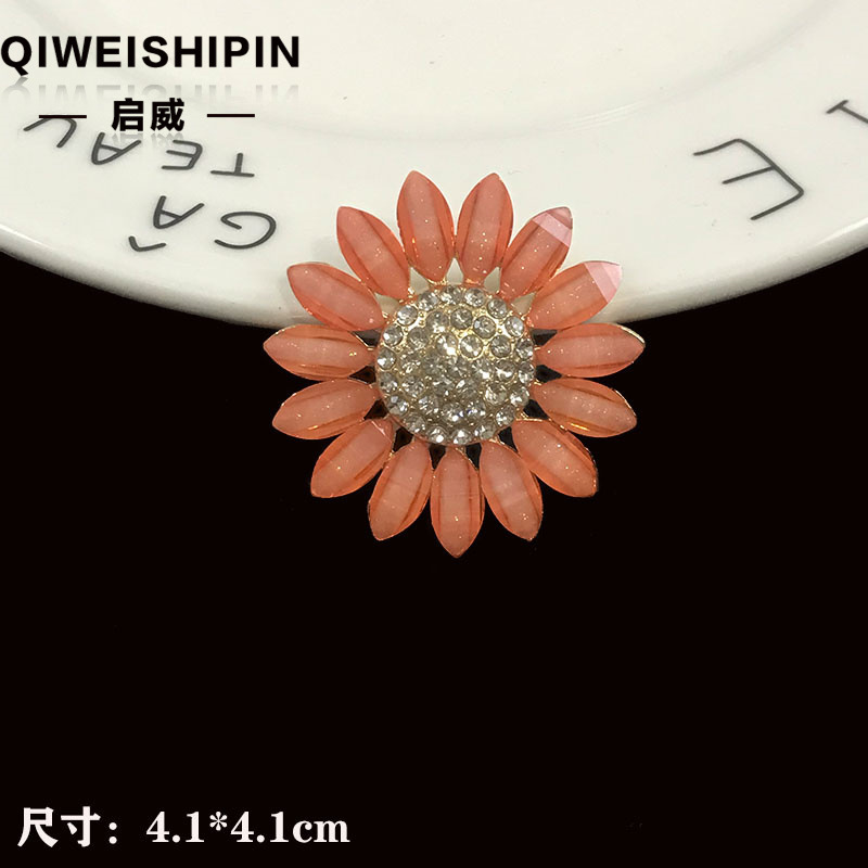 Qiwai の新しいガラスダイヤモンド象嵌ひまわりアクセサリーバッグ衣類車の装飾合金アクセサリー|undefined