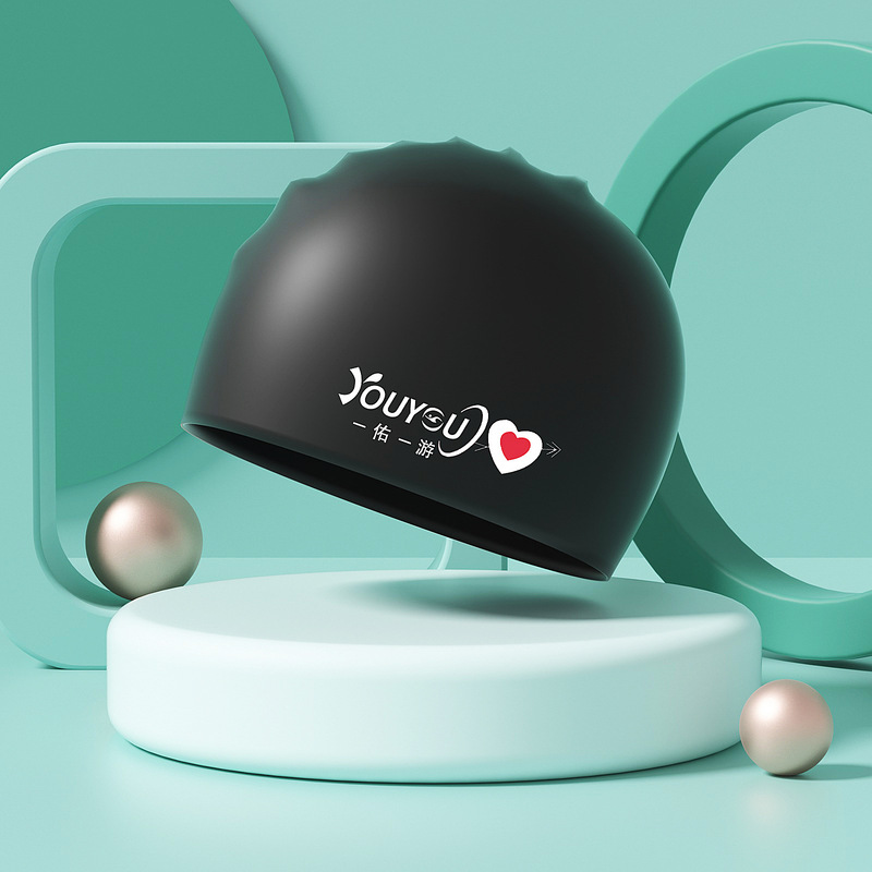 女性用シリコン製防水スイミングキャップ、頭を締め付けないスイミングゴーグルセット、大人用特大サイズ、ロングヘア専用、快適な耳保護スイミングキャップ、男性用|undefined
