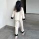 Color-matching Long-sleeved Pajamas Women's Autumn and Winter 2023 Sweet Princess Ins Internet Celebrity Lazy Style Home Clothes suit