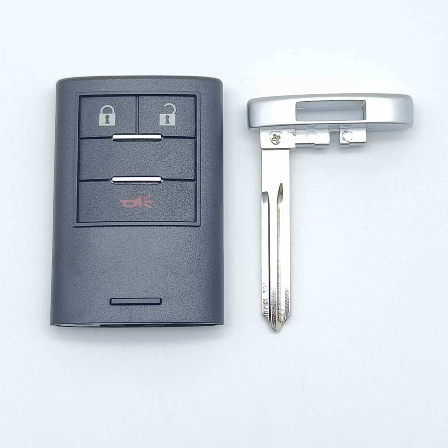 Plastic Key Shell Suitable for Holden Chevrolet Captiva 3-Button Smart Key Replacement Shell Metal Key