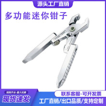 多功能迷你钳子 420不锈钢工具组合EDC钥匙扣螺丝刀口袋瑞士科技