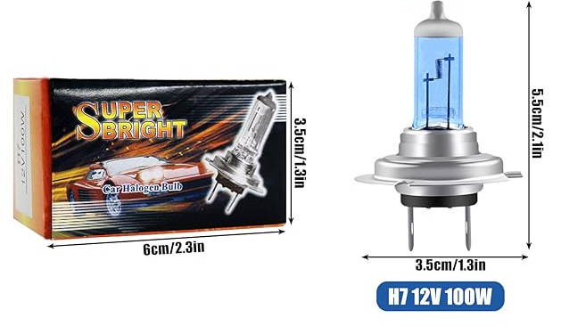 Cross-Border H7 Car Headlight Halogen Lamp High Beam Bulb 12V55W24V100W Car Bulb High Brightness Headlight