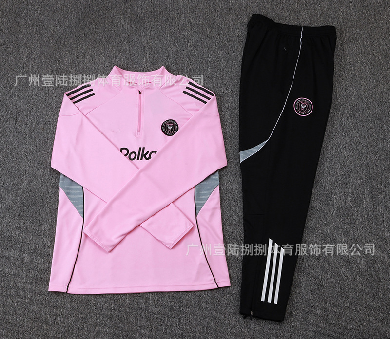 2526新款足球服巴黎皇马阿森纳拜仁长袖半拉训练服一件批发|undefined
