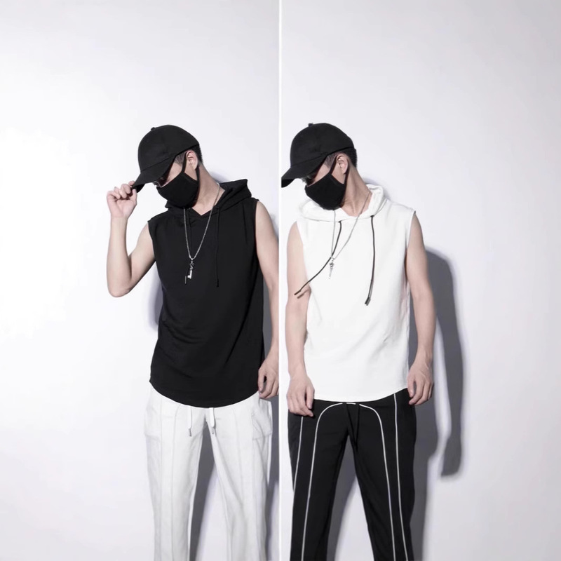 New Sleeveless Vest Trendy Couple Vest Sports Top Summer Hooded Fitness Basketball Hooded Sweatshirt T-Shirt New Sleeveless Vest Trendy Couple Vest Sports Top Summer Hooded Fitness Basketball Hooded Sweatshirt T-Shirt