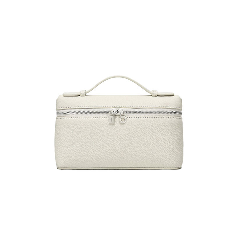 LP19 Lunch Box Bag Genuine Leather Women's Handbag Makeup Bag Small Square Crossbody Bag Luxury Designer Style - Thumbnail 6