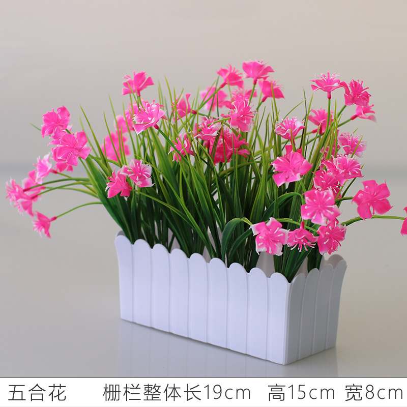 Flor artificial jardín de flores de plástico traje de valla de flores artificiales decoración de la ventana interior y exterior decoración floral decoración de la Mesa maceta flor