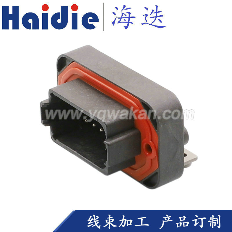 DT13-12PB 黑色连接器12孔汽车插件/线束防水护套