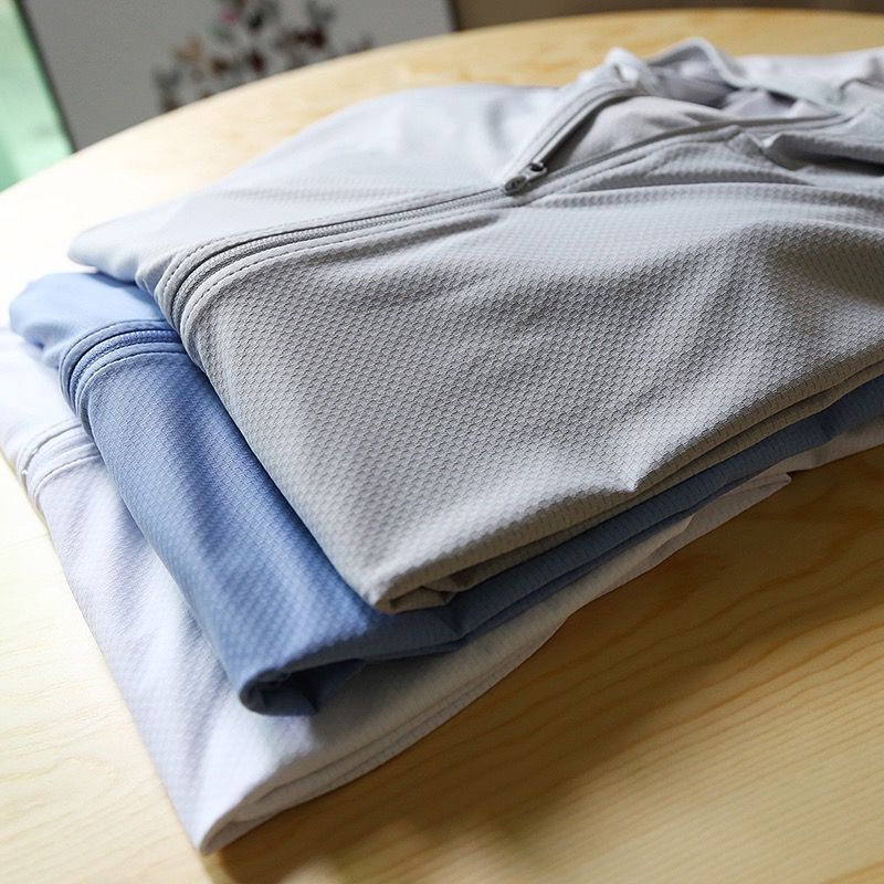 Upf50 + ropa de protección solar de seda de hielo protección UV para hombres ultrafina transpirable pesca ropa de protección solar cubierta exterior para niñas verano