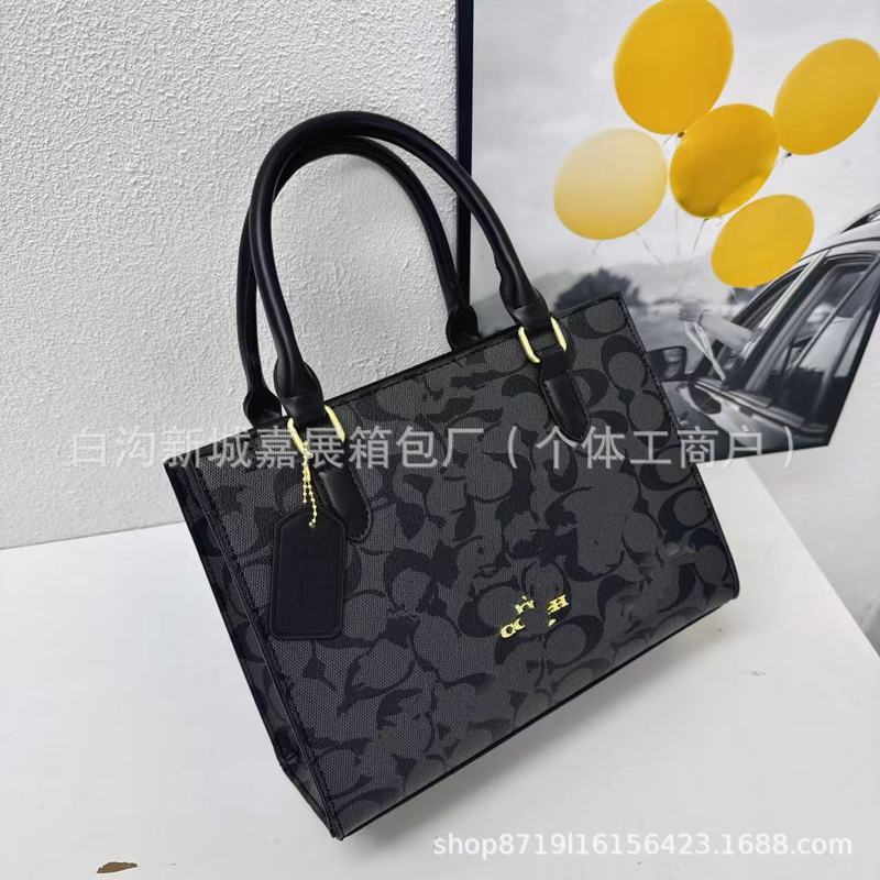 跨境女包2025新款个性设计纯色压痕流行字母托特斜挎包bags手提包|undefined