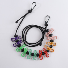 Colorful hanging light rope outdoor portable windproof clothes drying rope camping tent hanging artifact camping multi-functional lanyard