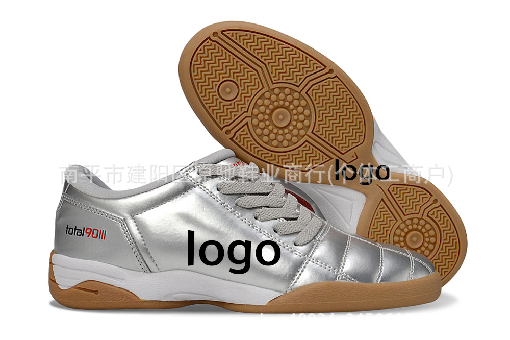 Fábrica de Putian al por mayor T90 serie interior MD fondo plano zapatos de fútbol de fondo bajo entrenamiento césped interior y exterior