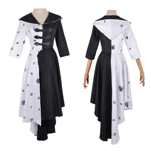 A stage performance costume of Cruella De Vil as the Black Lady from 101 Dalmatians