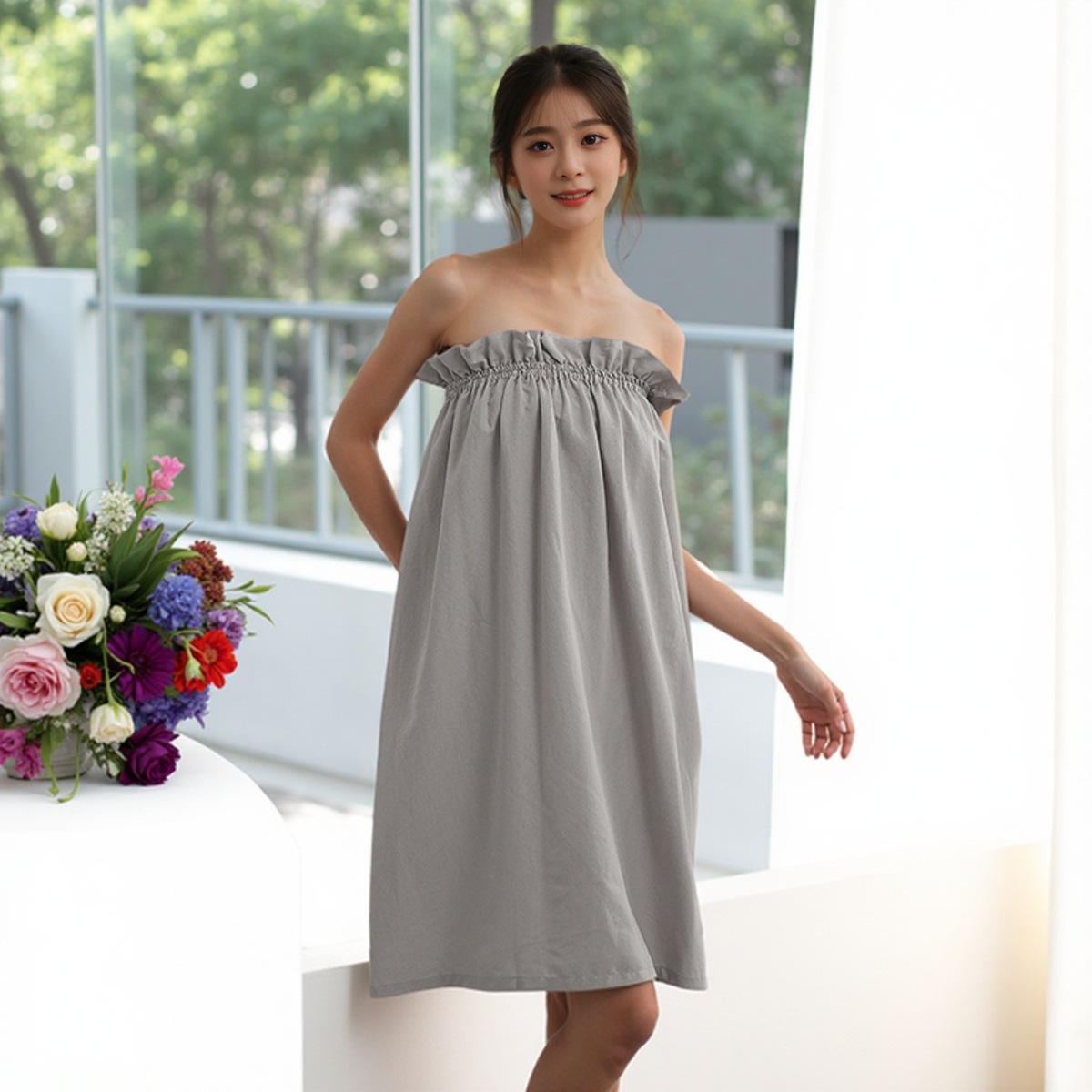 풀오버 스타일-그레이