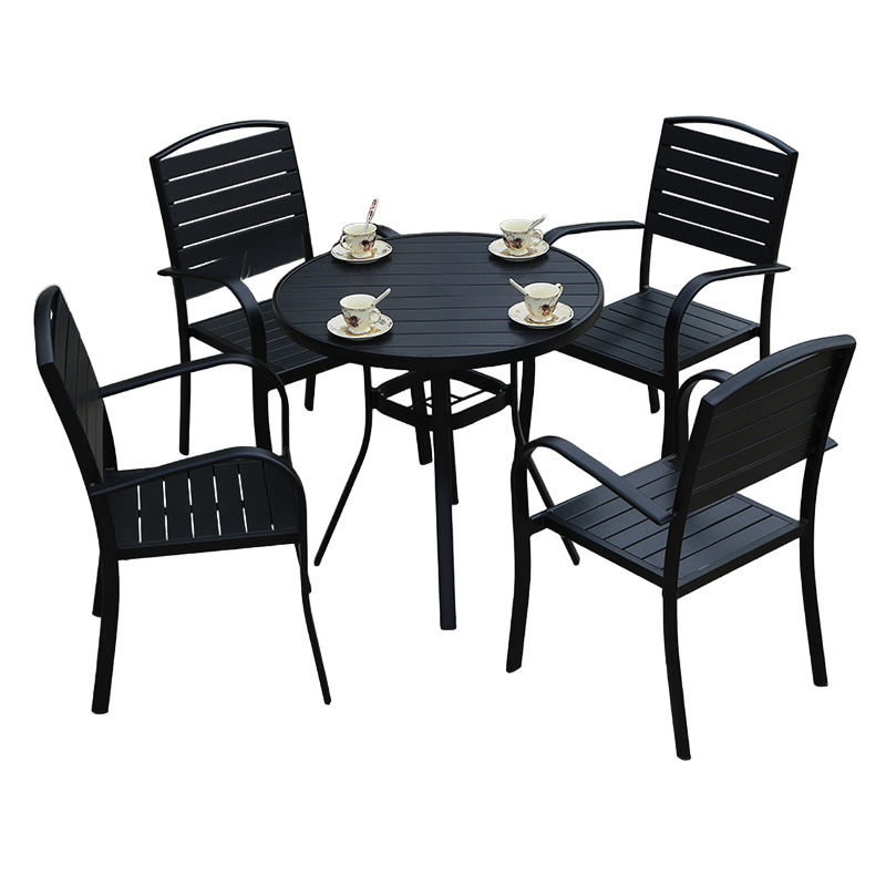 Luz de lujo retro nórdico al aire libre madera maciza mesas y sillas combinadas patio terraza jardín al aire libre madera maciza terraza mesas y sillas