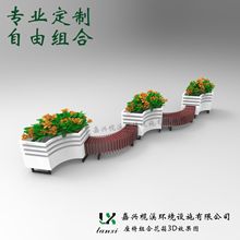 厂家直销组合式花箱机非隔离护栏PVC花箱户外花槽公路隔离护栏花