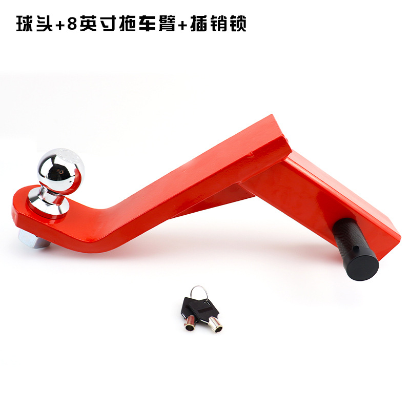 Fábrica directa de vehículos de modificación todoterreno accesorios caer 2 pulgadas 8 pulgadas brazo de remolque hueco negro rojo al por mayor