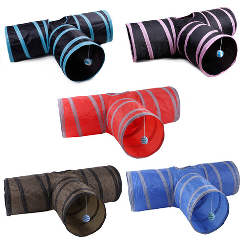 Manufacturer of pet supplies, cat ringing paper tee tunnel, intelligent cat toy drill barrel, foldable cat tunnel