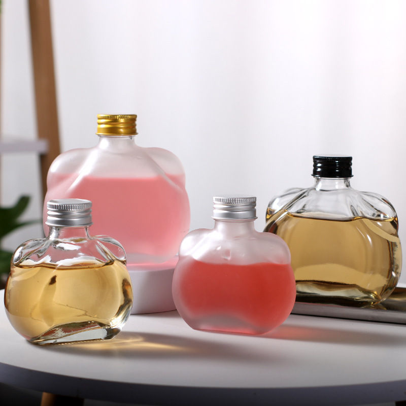 创意猫耳朵果酒瓶自酿佳酿密封冰酒瓶果汁饮料瓶印刷LOGO空瓶批发