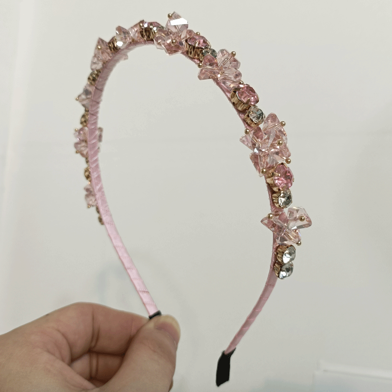 Inlay Design Retro Women'S Geometric Alloy Inlay Rhinestones Jewelry Headband