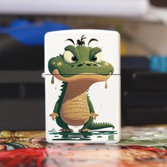 呆萌小鱷魚煤油打火機 煤油防風金屬打火機 廠家批發創意IP打火機