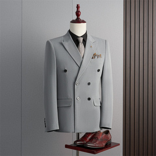 Free Shipping Spring and Autumn Korean Suit Men's Slim-fit Casual British Business Wear Small Suit Solid Color Jacket Groom Wedding