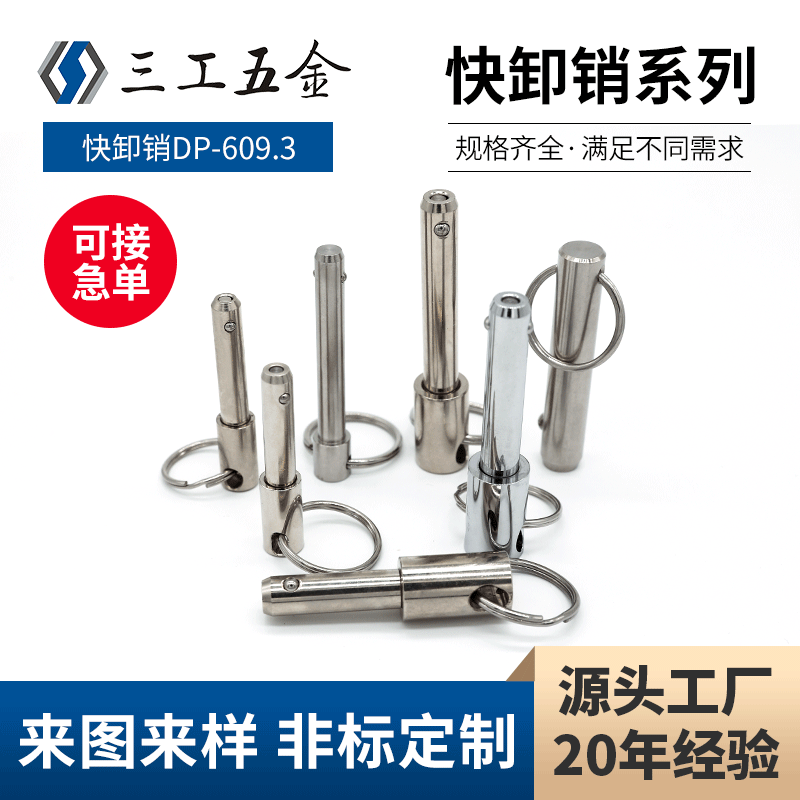 BLPS5-25钢珠快卸销DP-609.3钢珠销拉环销带钢珠插销钢珠销