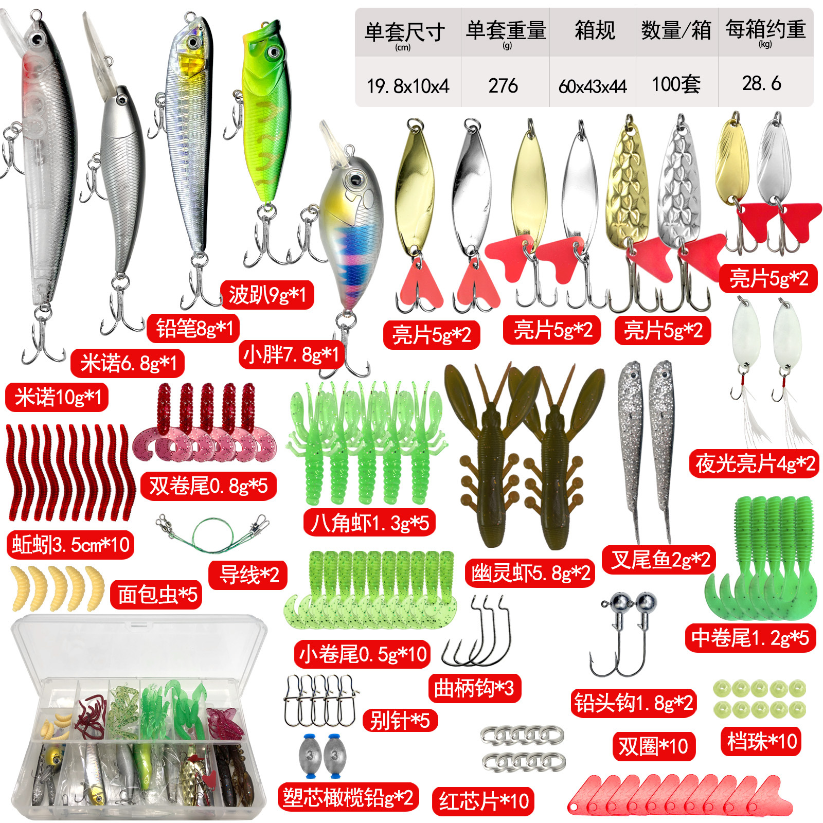 Juego completo de cebo Luya Juego completo de cebo falso Luya Lentejuelas Minuolei rana cebo falso cebo suave capa de natación completa cebo de pesca transfronterizo