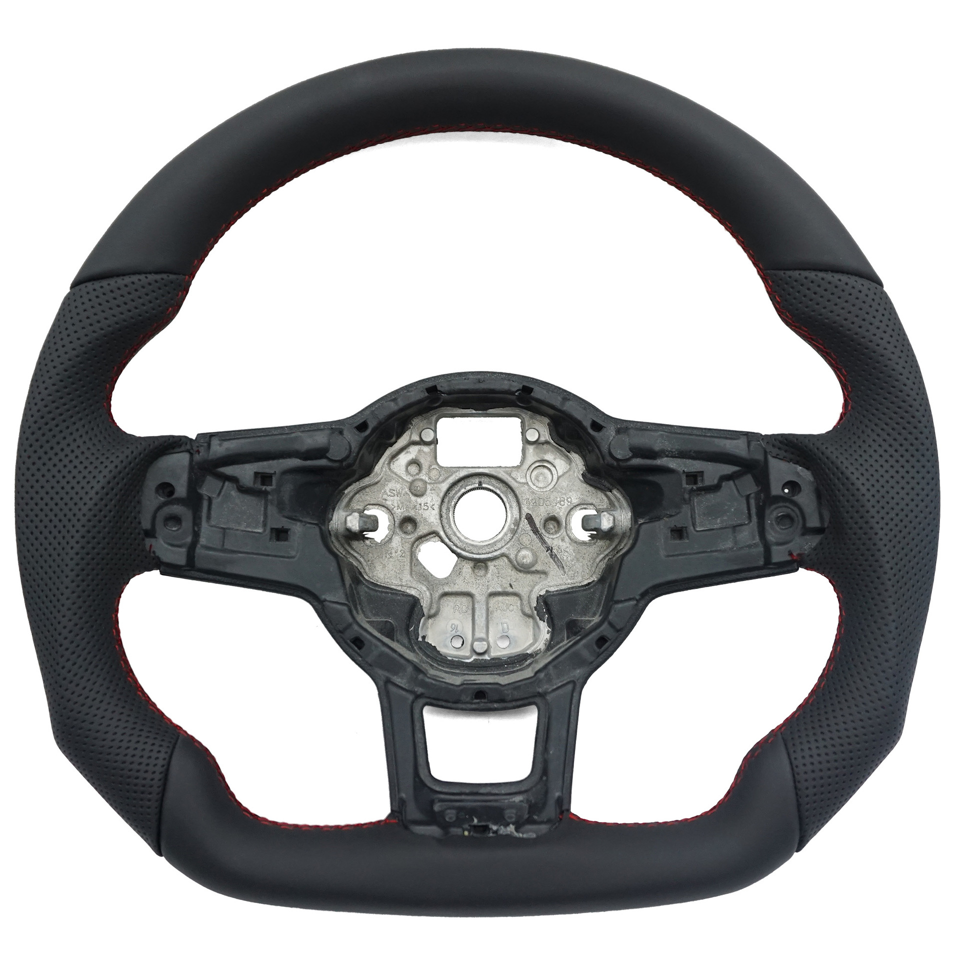 Suitable for Volkswagen Golf 7 Golf mk7 GTI RLINE semi-perforated red line steering wheel base