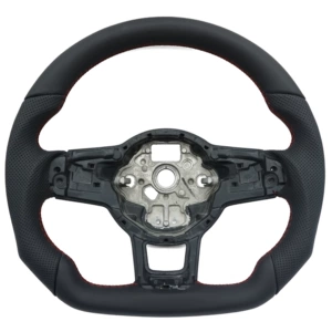 Suitable for Volkswagen Golf 7 Golf mk7 GTI RLINE semi-perforated red line steering wheel base