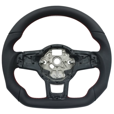 Suitable for Volkswagen Golf 7 Golf mk7 GTI RLINE semi-perforated red line steering wheel base (Steering wheel)