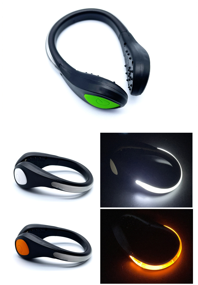 跑步运动发光鞋夹灯迷你户外夜跑骑行警示灯街舞U型闪光鞋夹 热销